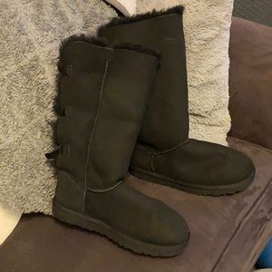 Ugg Bailey Bow Tie style Tall Black Boots size 9